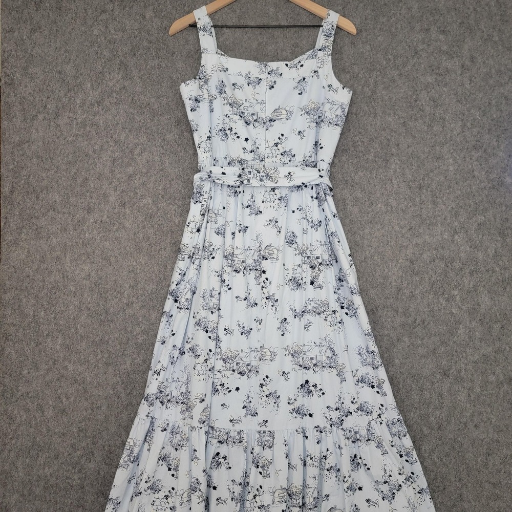 Gal Meets Glam Dress Womens 12 Maxi Sleeveless‎ Belted Lula Cottagecore Toile - Picture 6 of 14